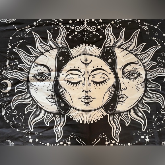 sun and moon hippie tapestry - Picture 3 of 3